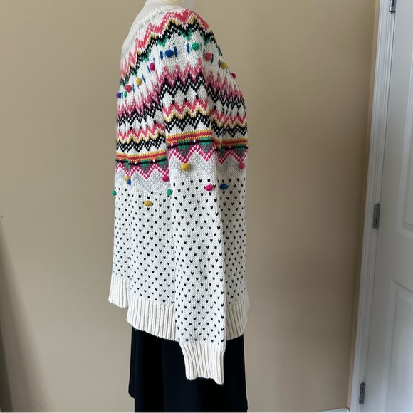 Talbots Women's Multi Color Button Back Sweater. Size Large - Picture 6 of 10